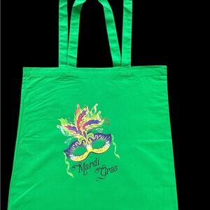 Green Mardi Gras Tote Bag